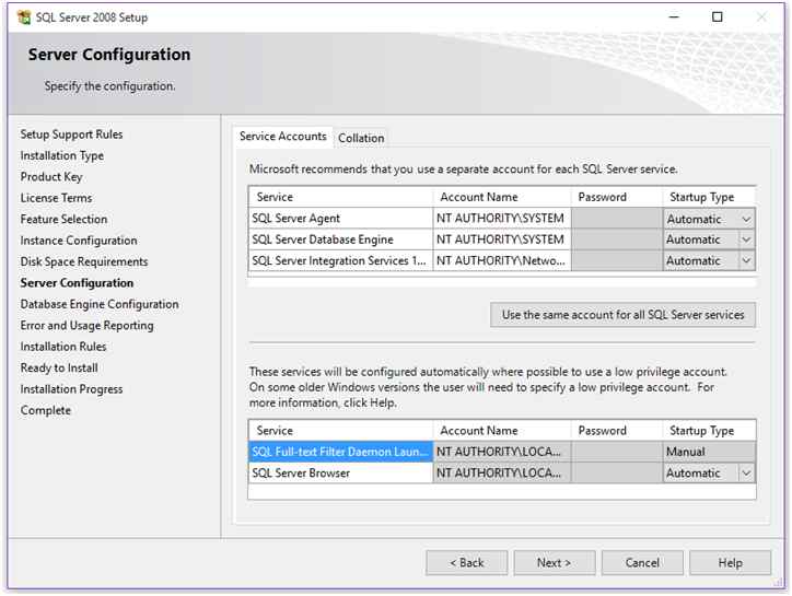 Server Configuration